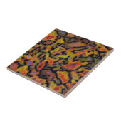 オレンジ色の石化恐竜の骨 タイル (側面)