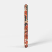 オレンジ色の石柄ジャスパー SAMSUNG GALAXYケース (右側面)