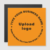 オレンジ色の磁気カード上の循環ビジネス文字 (正面/裏面)