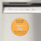 オレンジ色の磁石の日付を保存 マグネット (インサイチュ (食洗機))