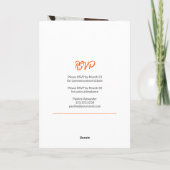 オレンジ色の神経質な抽象芸術引き裂かれた写真卒業 招待状 (裏面)