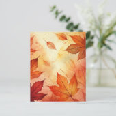 オレンジ色の秋の水の色離れの紙 (スタンド正面)