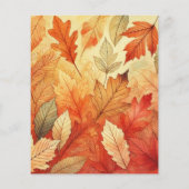 オレンジ色の秋の水の色離れの紙 (裏面)