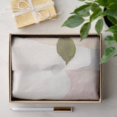 オレンジ色の秋の水彩フローラ 薄葉紙 (ギフト)