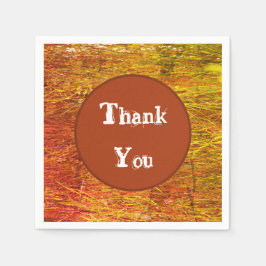 オレンジ色の秋の色彩鑑賞に感謝 スタンダードカクテルナプキン