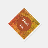 オレンジ色の秋の色彩鑑賞に感謝 スタンダードカクテルナプキン (角)