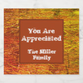 オレンジ色の秋の色彩鑑賞に感謝 ビールラベル (シングルラベル)