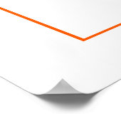 オレンジ色の秋の花と葉の秋の結婚式 ポスター (角)