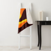 オレンジ色の空に夕日のヤシの木 シェルパブランケット (インサイチュ)