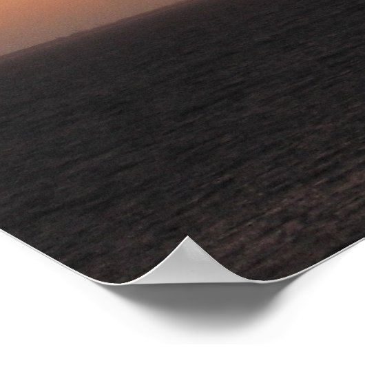 オレンジ色の空 ポスター (角)