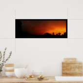 オレンジ色の空 ポスター (キッチン)