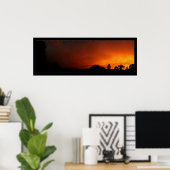 オレンジ色の空 ポスター (ホームオフィス)
