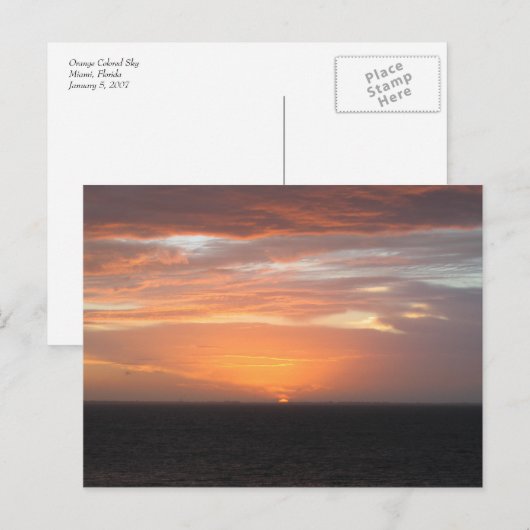 オレンジ色の空 ポストカード (正面/裏面)