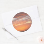 オレンジ色の空 ラウンドシール (封筒)