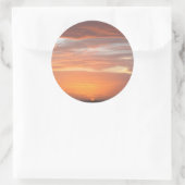 オレンジ色の空 ラウンドシール (バッグ)