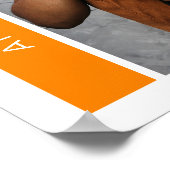 オレンジ色の箱と写真卒業ポスター ポスター (角)