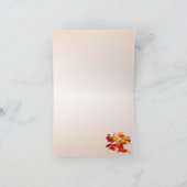 オレンジ色の紅色の紅葉ありがとう サンキューカード (内部)