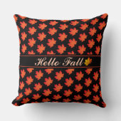 オレンジ色の紅葉装飾用クッション クッション (正面)
