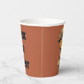 オレンジ色の紙カップのハロウィーンジャック・オ・ランタン 紙コップ (右)