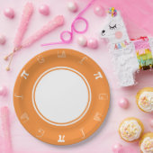 オレンジ色の紙プレート ペーパープレート (パーティー)