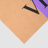 オレンジ色の紫無地のの追加の名前の文字モノグラム文字 薄葉紙 (詳細)