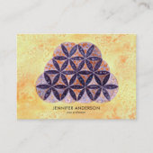 オレンジ色の紫色の生命の種 名刺 (正面)