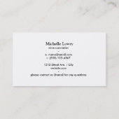 オレンジ色の紫色の重なり 名刺 (裏面)