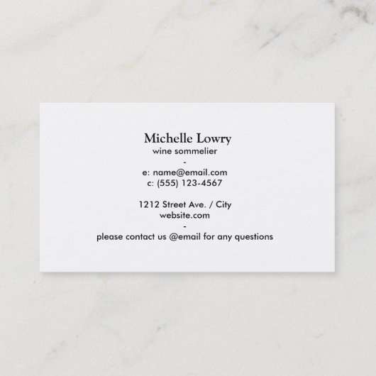 オレンジ色の紫色の重なり 名刺 (裏面)