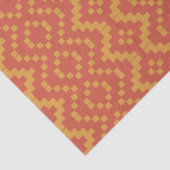 オレンジ色の緋色の部族エジプトのバスケット織り 薄葉紙 (詳細)