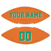オレンジ色の緑と白のカスタムサッカー アメリカンフットボール (パネル)