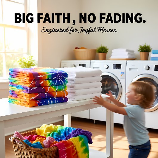 オレンジ色の緑と黄色の絞り染め バスタオルセット