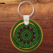 オレンジ色の緑のキーチェーン キーホルダー (正面)