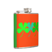 オレンジ色の緑のシャムロックサンパトリックスの日4モリー フラスク (右)