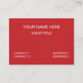 オレンジ色の緑の市松模様にダイヤモンド 名刺 (裏面)