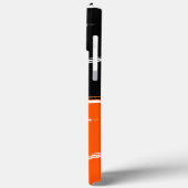 オレンジ色の緑の白黒ブラシストローク絵を描 Case-Mate iPhoneケース (裏面 / 左)