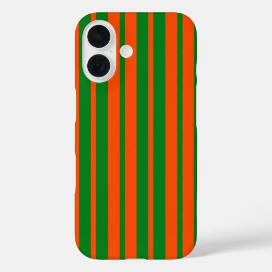オレンジ色の緑スタイリッシュのストライプデザイン Case-Mate iPhoneケース (裏面)