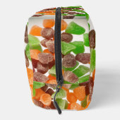 オレンジ色の緑色の赤いガム飴に砂糖を振りかけたもの ドップキット (右)