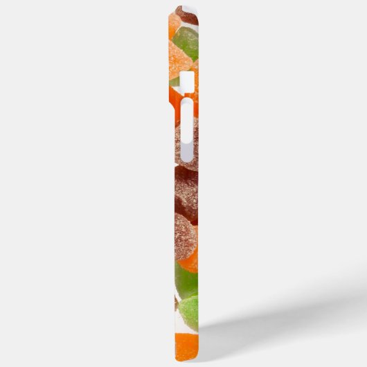 オレンジ色の緑色の赤いガム飴に砂糖を振りかけたもの Case-Mate iPhoneケース (裏面 / 左)