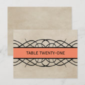 オレンジ色の縁ど表番はがき ポストカード (正面/裏面)