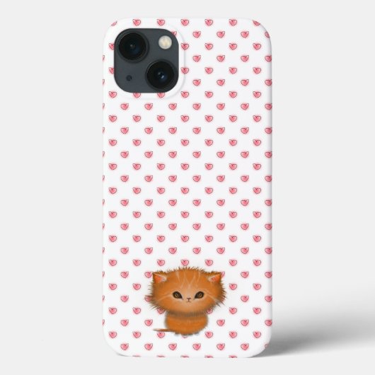 オレンジ色の縞模様の子猫 イラスト Case-Mate iPhoneケース (裏面)