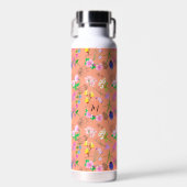 オレンジ色の繊細な山花。カスタム. ウォーターボトル (正面)