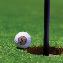 オレンジ色の繊細な山花。カスタム ゴルフボール