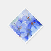 オレンジ色の繊細な紫色の花 スタンダードカクテルナプキン (角)