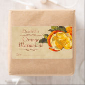 オレンジ色の缶詰ラベル ラベル (インサイチュ)