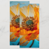 オレンジ色の美しいブックマーク メニュー (正面/裏面)