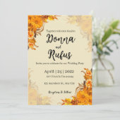 オレンジ色の美的フローラ 招待状 (スタンド正面)