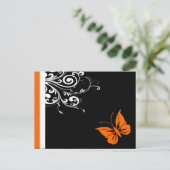 オレンジ色の肉色の渦巻き ポストカード (スタンド正面)