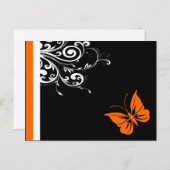 オレンジ色の肉色の渦巻き ポストカード (正面/裏面)