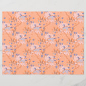 オレンジ色の背景に青いユニコーン紙シート (正面)