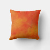 オレンジ色の背景のモノグラム抽象芸術 クッション (裏面)